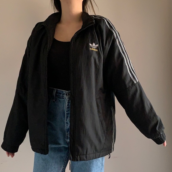 Vintage Adidas Fleece Lined Puffer Jacket - Picture 2 of 9